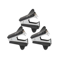 Jaw Style Staple Remover, Black, 3 Per Pack