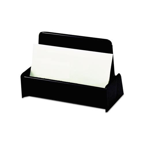 Business Card Holder, Capacity 50 3 1-2 X 2 Cards, Black