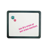 Recycled Cubicle Dry Erase Board, 15 7-8 X 12 7-8, Charcoal, With Three Magnets