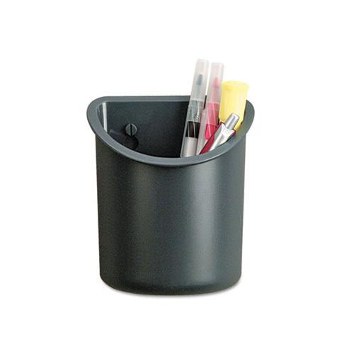 Recycled Plastic Cubicle Pencil Cup, 4 1-4 X 2 1-2 X 5, Charcoal