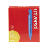 Desk Highlighters, Chisel Tip, Fluorescent Blue, Dozen