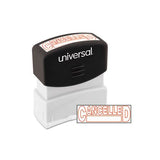 Message Stamp, Cancelled, Pre-inked One-color, Red