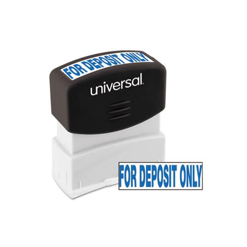 Message Stamp, For Deposit Only, Pre-inked One-color, Blue