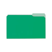 Deluxe Colored Top Tab File Folders, 1-3-cut Tabs, Legal Size, Bright Green-light Green, 100-box