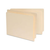 Deluxe Reinforced End Tab Folders, 9" Front, Straight Tab, Letter Size, Manila, 100-box
