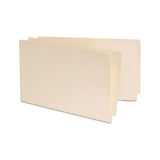 Deluxe Reinforced End Tab Folders, Straight Tab, Legal Size, Manila, 100-box