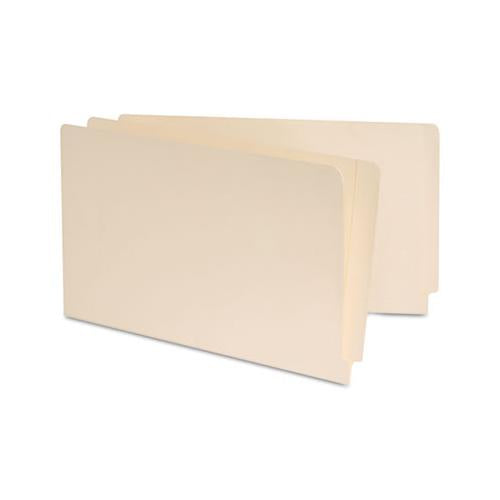 Deluxe Reinforced End Tab Folders, Straight Tab, Legal Size, Manila, 100-box