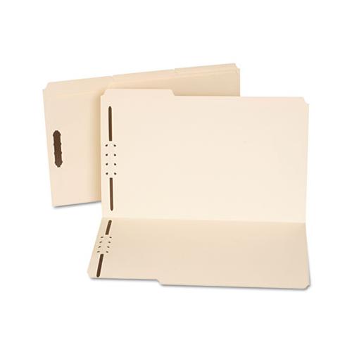Reinforced Top Tab Folders With Two Fasteners, 1-3-cut Tabs, Legal Size, Manila, 50-box