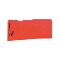 Deluxe Reinforced Top Tab Folders With Two Fasteners, 1-3-cut Tabs, Legal Size, Red, 50-box