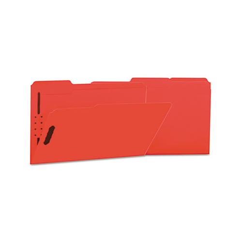 Deluxe Reinforced Top Tab Folders With Two Fasteners, 1-3-cut Tabs, Legal Size, Red, 50-box