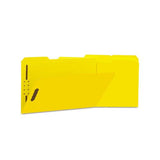 Deluxe Reinforced Top Tab Folders With Two Fasteners, 1-3-cut Tabs, Legal Size, Yellow, 50-box