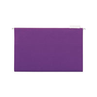 Deluxe Bright Color Hanging File Folders, Legal Size, 1-5-cut Tab, Violet, 25-box