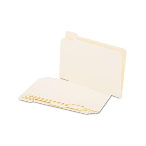 Top Tab Manila File Folders, 1-5-cut Tabs, Assorted Positions, Legal Size, 11 Pt. Manila, 100-box