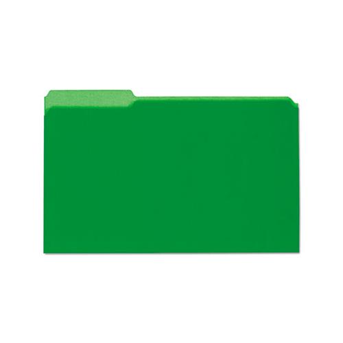Interior File Folders, 1-3-cut Tabs, Legal Size, Green, 100-box