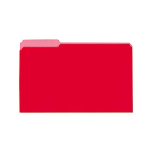 Interior File Folders, 1-3-cut Tabs, Legal Size, Red, 100-box