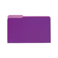 Interior File Folders, 1-3-cut Tabs, Legal Size, Violet, 100-box