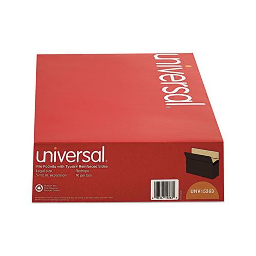 Redrope Expanding File Pockets, 5.25" Expansion, Legal Size, Redrope, 10-box