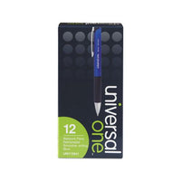 Comfort Grip Retractable Ballpoint Pen, Medium 1mm, Blue Ink-barrel, Dozen