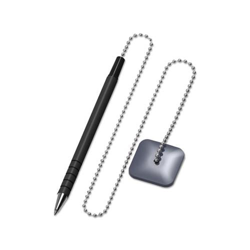 Stick Ballpoint Counter Pen, Medium 1mm, Black Ink, Black Barrel