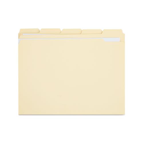 Double-ply Top Tab Manila File Folders, 1-5-cut Tabs, Letter Size, 100-box
