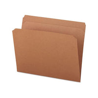 Reinforced Kraft Top Tab File Folders, Straight Tab, Letter Size, Kraft, 100-box