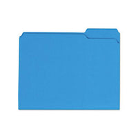 Reinforced Top-tab File Folders, 1-3-cut Tabs, Letter Size, Blue, 100-box