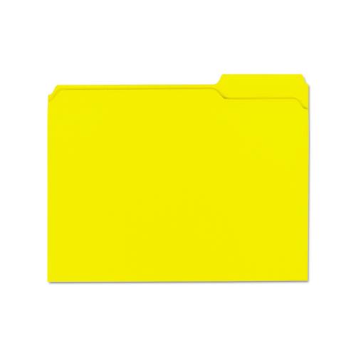 Reinforced Top-tab File Folders, 1-3-cut Tabs, Letter Size, Yellow, 100-box