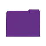 Reinforced Top-tab File Folders, 1-3-cut Tabs, Letter Size, Violet, 100-box