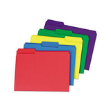 Deluxe Heavyweight File Folders, 1-3-cut Tabs, Letter Size, Assorted, 50-box