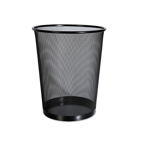 Mesh Wastebasket, 18 Qt, Black