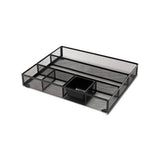 Metal Mesh Drawer Organizer, 15 X 11 7-8 X 2 1-2, Black