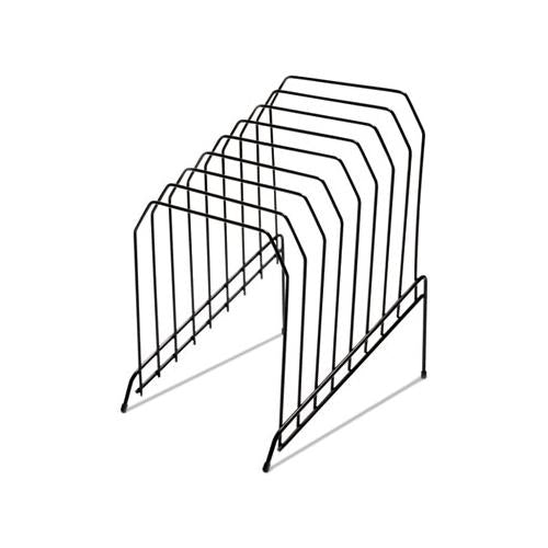 Wire Tiered File Sorter, 8 Sections, Letter To Legal Size Files, 8" X 10.5" X 12.5", Black