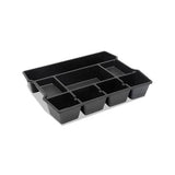 High Capacity Drawer Organizer, 14 7-8 X 11 7-8 X 2 1-2, Plastic, Black