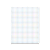 Quadrille-rule Glue Top Pads, 4 Sq-in Quadrille Rule, 8.5 X 11, White, 50 Sheets, Dozen