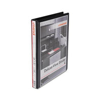 Deluxe Round Ring View Binder, 3 Rings, 0.5" Capacity, 11 X 8.5, Black
