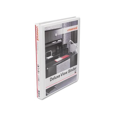 Deluxe Round Ring View Binder, 3 Rings, 0.5" Capacity, 11 X 8.5, White