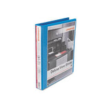 Deluxe Round Ring View Binder, 3 Rings, 1" Capacity, 11 X 8.5, Light Blue
