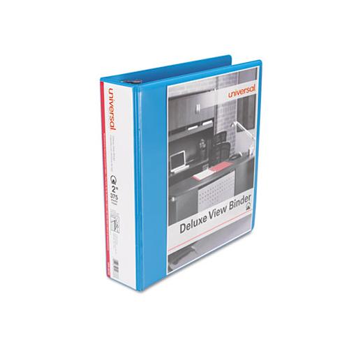 Deluxe Round Ring View Binder, 3 Rings, 2" Capacity, 11 X 8.5, Light Blue