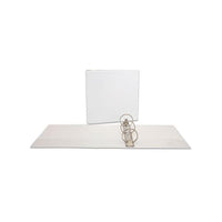 Deluxe Round Ring View Binder, 3 Rings, 3" Capacity, 11 X 8.5, White