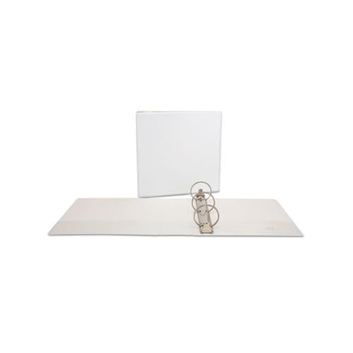 Deluxe Round Ring View Binder, 3 Rings, 3" Capacity, 11 X 8.5, White