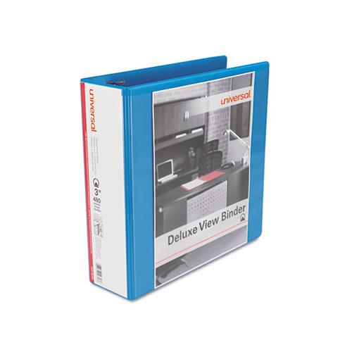 Deluxe Round Ring View Binder, 3 Rings, 3" Capacity, 11 X 8.5, Light Blue