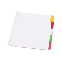 Deluxe Write-on-erasable Tab Index, 5-tab, 11 X 8.5, White, 1 Set