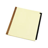 Deluxe Preprinted Simulated Leather Tab Dividers With Gold Printing, 25-tab, A To Z, 11 X 8.5, Buff, 1 Set