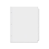 Self-tab Index Dividers, 5-tab, 11 X 8.5, White, 36 Sets