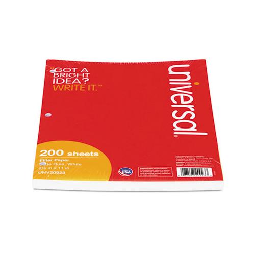 Filler Paper, 3-hole, 8.5 X 11, Wide-legal Rule, 200-pack