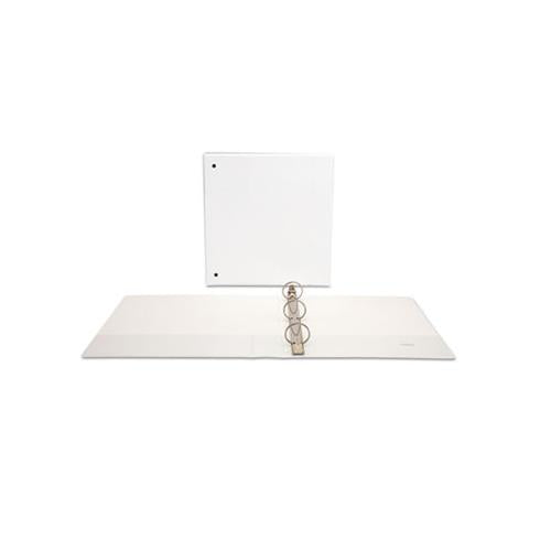 Economy Round Ring View Binder, 3 Rings, 1.5" Capacity, 11 X 8.5, White