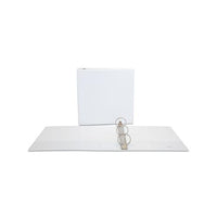 Economy Round Ring View Binder, 3 Rings, 2" Capacity, 11 X 8.5, White