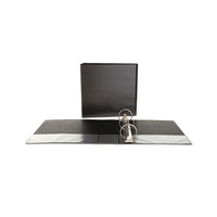 Economy Round Ring View Binder, 3 Rings, 3" Capacity, 11 X 8.5, Black