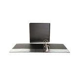 Economy Round Ring View Binder, 3 Rings, 3" Capacity, 11 X 8.5, Black