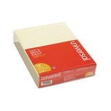 Glue Top Pads, Wide-legal Rule, 8.5 X 11, Canary, 50 Sheets, Dozen